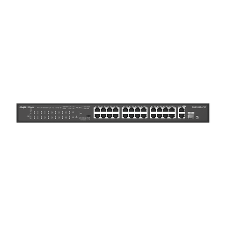 Ruijie RG-ES126S-LP V2, 24-Port 10/100 Mbps with 2-Port Gigabit Uplink