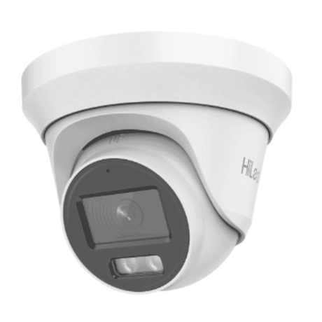 HiLook THC-T229-MS 2MP ColorVu Turret Camera – 2.8mm Lens, Built-in Mic, 40m White Light