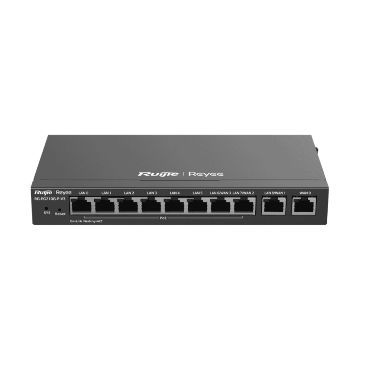 Reyee RG-EG210G-P-V3 10‑Port Gigabit PoE+ Router, 110W PoE, 4x WAN ...