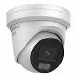 Hikvision DS-2CD2387G3-LI2UY 2.8 mm white 8 MP turret camera, front three-quarter view.