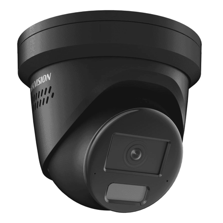 Hikvision DS-2CD2346G2H-IS2U/SL 4MP Turret – AcuSense, Strobe & Audio Alarm, Black