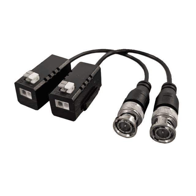 FS-HDP4110P - 2-WIRE PIGTAIL 4K 8MP HD PASSIVE VIDEO BALUN WITH PUSH-FIT CONNECTORS