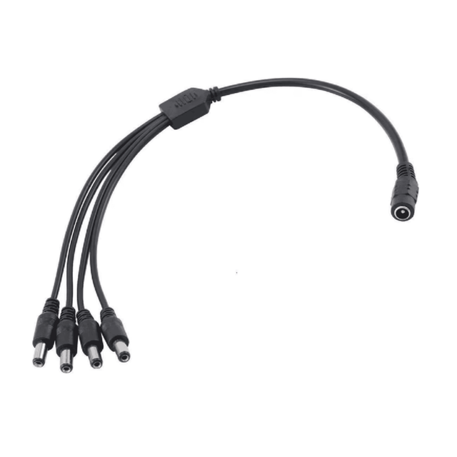 FS-DC1F4M - 4-WAY 2.1MM DC POWER CABLE SPLITTER