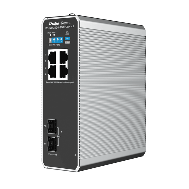 Ruijie RG-NIS2100-4GT2SFP-HP Industrial switch, 4GT 2SFP