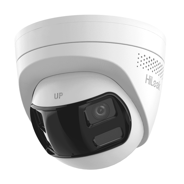 HiLook IPC-T269HAD-LUF/SL(2.8MM) 6Mp Dual Len Stitched Wide Angle Colorvu W/Smart Hybrid Turret Cam