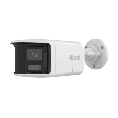HiLook IPC-B469HAD-LUF/SL(2.8mm) 6Mp Dual Lens Stitched Wide Angle Colorvu Smart Hybrid Fixed Bullet Camera