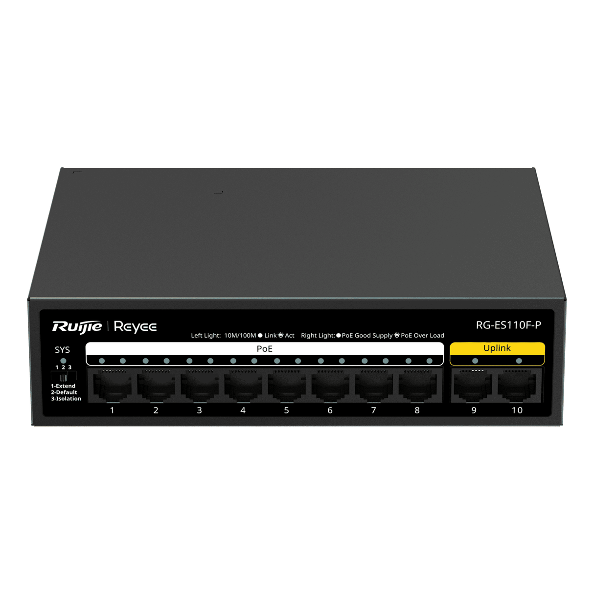 Ruijie RG-ES110F-P 8-port fast Ethernet PoE switch