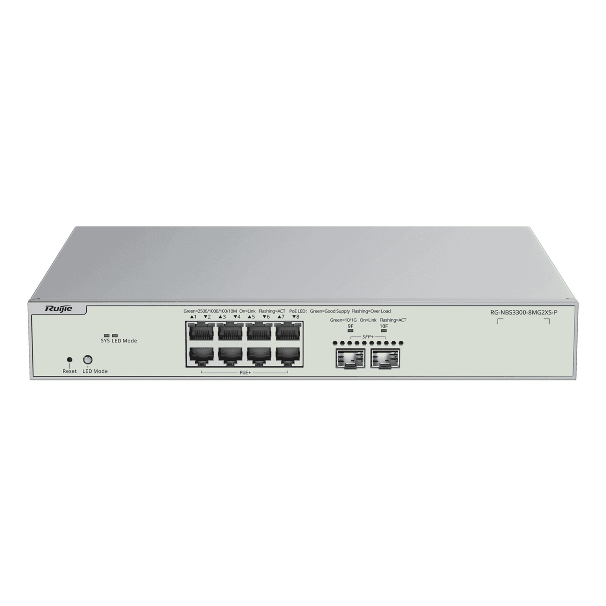 Ruijie RG-NBS3300-8MG2XS-P 8MG + 2XS PoE managed switch