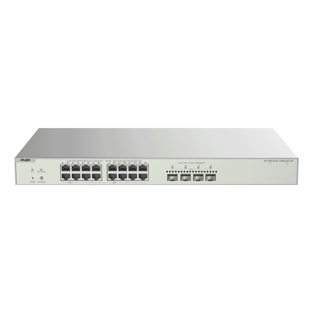 Ruijie RG-NBS3300-16MG4XS-HP 16MG + 4XS high-power PoE switch