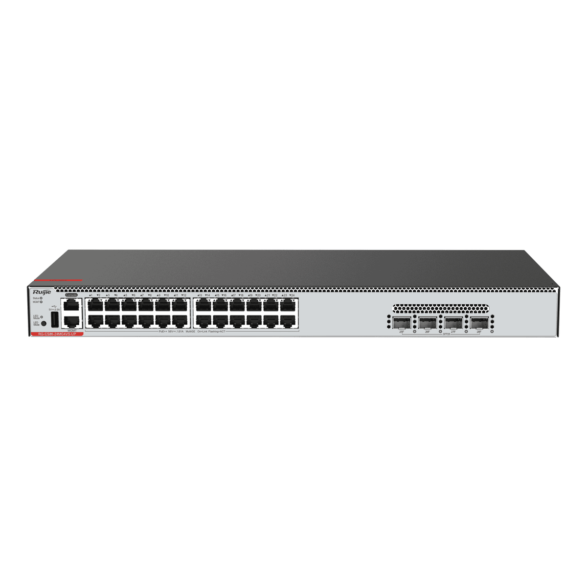 Ruijie RG-CS86-24MG4VS-UP 24-PORT MULTI-GE SWITCH WITH CLOUD MGMTFULL 1GE/2.5GE/5GE ACCESS POE++