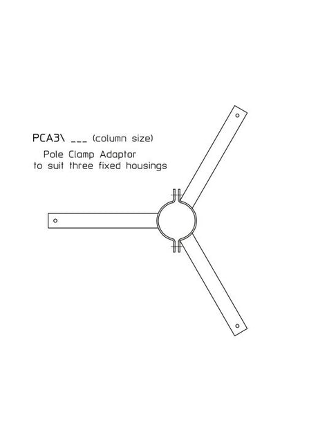 WEC PCA3/139 Triple Pole Clamp Adaptor