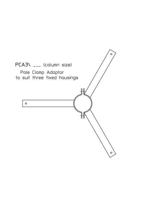 WEC PCA3/139 Triple Pole Clamp Adaptor
