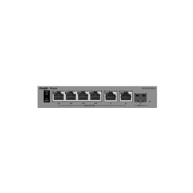 Ruijie RG-ES207GS-LP 6-Port Gigabit Smart Cloud-Managed PoE Switch