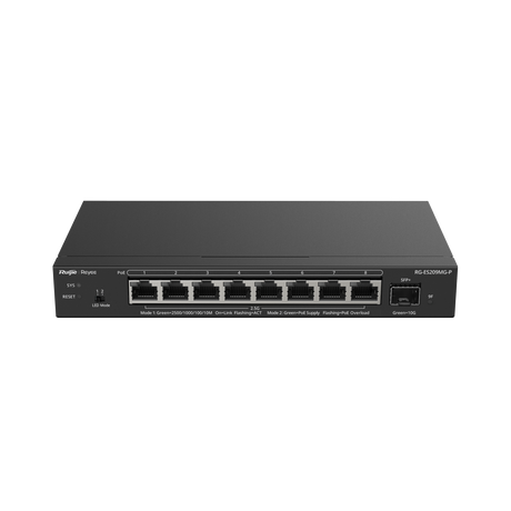 Ruijie RG-ES209MG-P 8-Port 2.5G Cloud Managed PoE Switch