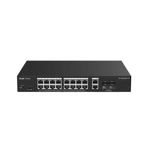 Ruijie RG-ES220GS-LP Gigabit Smart Cloud Managed PoE Switch