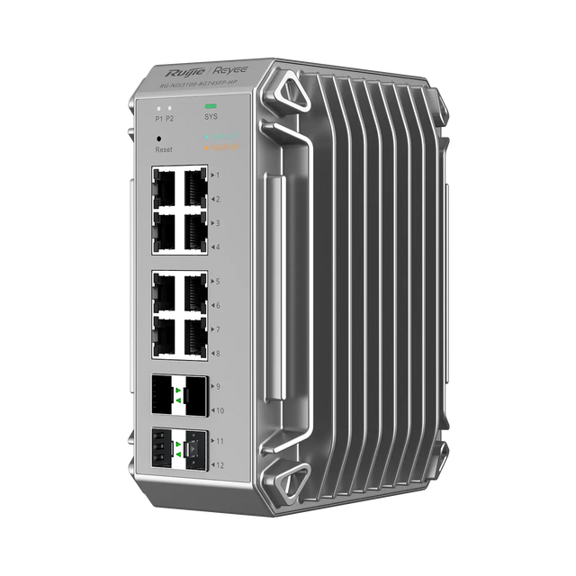 Ruijie RG-NIS3100-8GT4SFP-HP Industrial Gigabit Managed PoE+ Switch