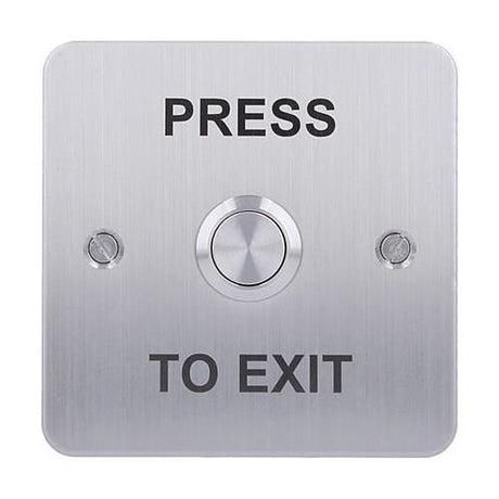 CDVI RTE-SF steel exit button, silver