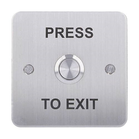 CDVI RTE-SS steel exit button, silver