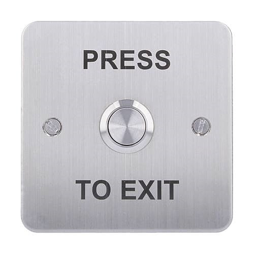 CDVI RTE-SS steel exit button, silver