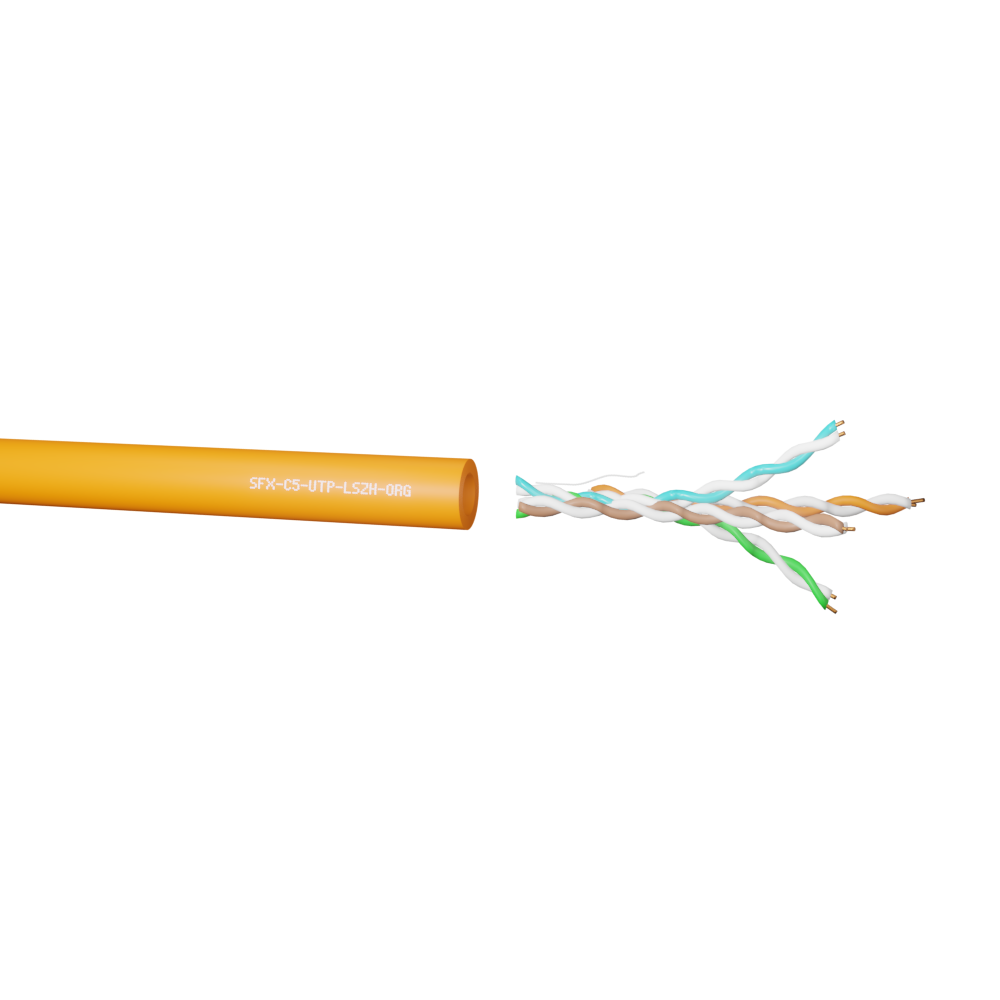 SFX Cables SFX/C5-UTP-LSZH-ORG-305 Category 5e UTP LSZH Data Cable