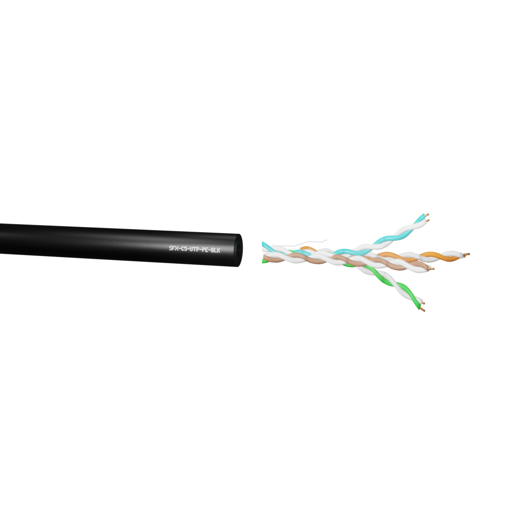 SFX Cables SFX/C5-UTP-PE-BLK-1000 Category 5e UTP PE Data Cable