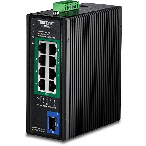 TRENDnet TI-BG5091 din-rail PoE++ switch