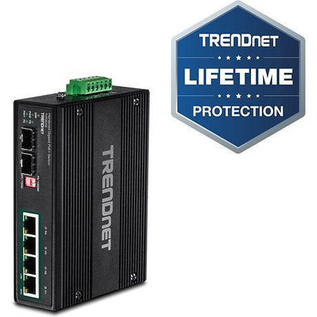 TRENDnet TI-PG62B PoE+ din-rail switch