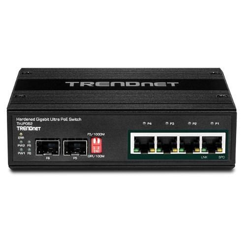 TRENDnet TI-UPG62 PoE din-rail switch