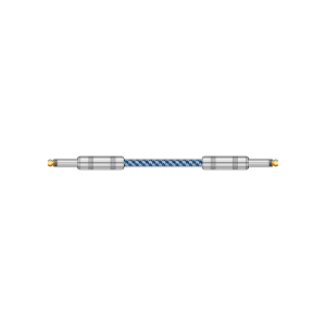 Citronic: 190.285UK, Classic Retro Braided Guitar Lead, 6.3mm Mono Jack, Blue & White, 3.0m