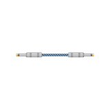 Citronic: 190.285UK, Classic Retro Braided Guitar Lead, 6.3mm Mono Jack, Blue & White, 3.0m