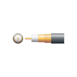Mercury: 808.153UK, 100U 75 Ohms Foam Filled Coaxial Cable, CCA Braid, Black, 100m