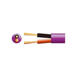 Mercury: 807.096UK, Hi Flex Double Insulated Low Smoke Speaker Cable, 2x0.75mm, 100m, 2 Reels, Purple LSZH, 6A Max