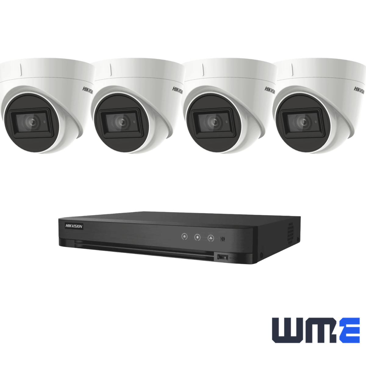 Hikvision 2MP Analogue CCTV Kit – 4 Audio Turrets + AcuSense DVR