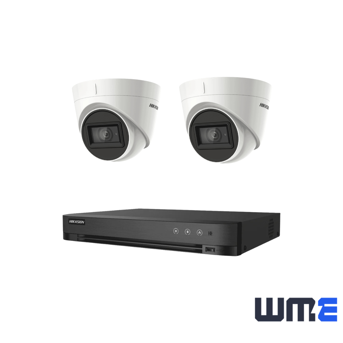 Hikvision 2MP Analogue CCTV Kit – 2 Audio Turrets + AcuSense DVR