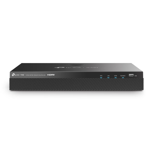 TP-Link VIGI NVR2016H-16MP | 16-Channel PoE+ 4K Network Video Recorder with 140W PoE, Dual SATA, H.265+ | SKU: VID-VIGITPNVR2016H-16MP