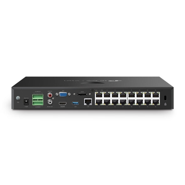 TP-Link VIGI NVR2016H-16MP | 16-Channel PoE+ 4K Network Video Recorder with 140W PoE, Dual SATA, H.265+ | SKU: VID-VIGITPNVR2016H-16MP