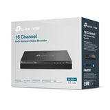 TP-Link VIGI NVR2016H-16MP | 16-Channel PoE+ 4K Network Video Recorder with 140W PoE, Dual SATA, H.265+ | SKU: VID-VIGITPNVR2016H-16MP