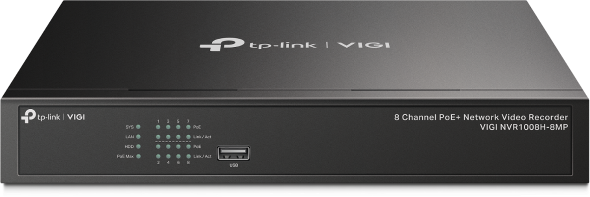 TP-Link VIGI NVR1008H-8MP – 8 Channel PoE+ Network Video Recorder | 4K HDMI, H.265+, ONVIF | SKU: VIGI NVR1008H-8MP