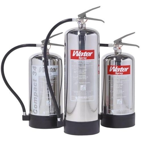 Bull WAEX9SS polished fire extinguisher