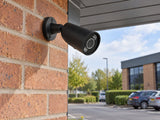 Ajax BulletCam HL • 5MP 4mm • Black installed in British office rear parking area.