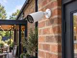 Ajax BulletCam HL • 8MP 4mm • White installed in British café rear doorway.