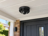 Ajax DomeCam Mini • 5MP 2.8mm • Black installed in British home covered porch.