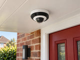 Ajax DomeCam Mini • 8MP 4mm • White installed in British home entrance porch.