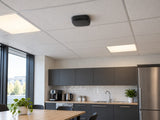 Ajax FireProtect 2 AC Heat/CO in a commercial staff kitchenette with a 600 mm modular ceiling.