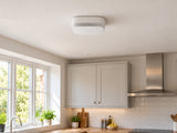 Ajax FireProtect 2 SB Heat/CO in a bright British domestic kitchen.