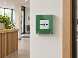 Ajax Manual Call Point • Green installed in small commercial reception corridor.