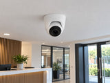 Ajax TurretCam • 8MP 2.8mm • White installed in modern British office reception.