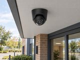 Ajax TurretCam HL • 5MP 4mm • Black installed in British studio entrance canopy.
