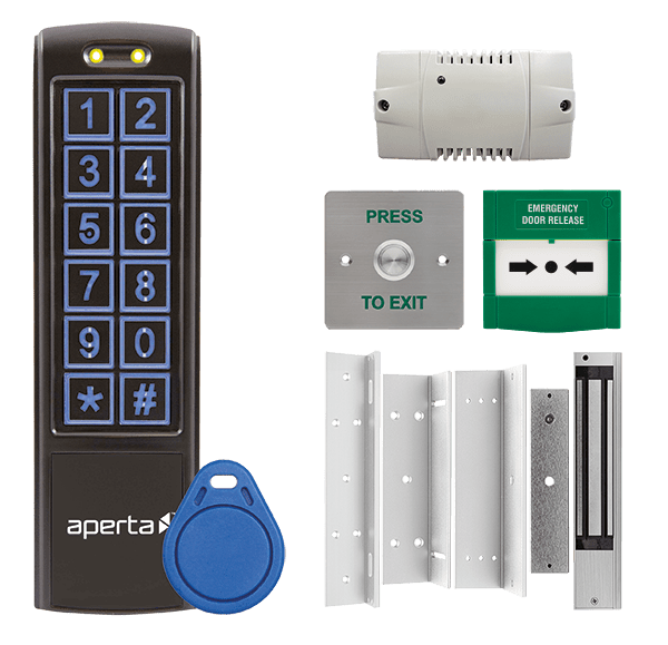 Aperta EZT3KB Single Door Internal Keypad Kit, Black, Green