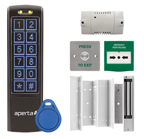 Aperta EZT3KB Single Door Internal Keypad Kit, Black, Green